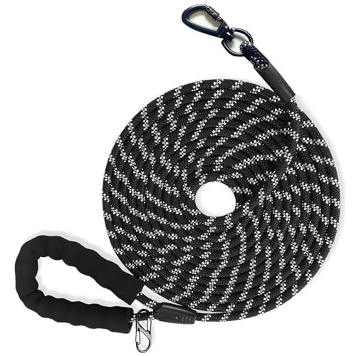 Hundetrainingsleine, 10M Trainingsleine für Hunde mit Karabinerhaken und gepolstertem Griff Lange Leinen für Hundetraining, Reflektierende Lange Leine Hundetrainingsleine, 10M Trainingsleine für Hunde mit Karabinerhaken und gepolstertem Griff Lange Leinen für Hundetraining, Reflektierende Lange Leine von MUXUN