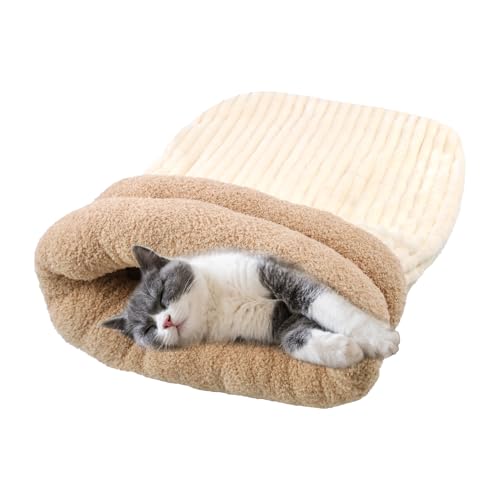 MUYG Großer Katzenschlafsack, weicher Plüsch-Katzen-Schlafsack, gemütlich, warm, Katzenhöhlenbett, Katzensack, Schlafsack für Innenkatzen, bequemer Winter-Katzen-Kuschelsack für Katzen, Kätzchen, MUYG Großer Katzenschlafsack, weicher Plüsch-Katzen-Schlafsack, gemütlich, warm, Katzenhöhlenbett, Katzensack, Schlafsack für Innenkatzen, bequemer Winter-Katzen-Kuschelsack für Katzen, Kätzchen, von MUYG