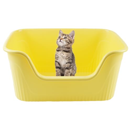 MUYG Jumbo-Katzentoilette mit hoher Seite, 54 x 41 x 27 cm, extra große Katzentoilette, spritzwassergeschützt, antihaftbeschichtet, niedriger Eingang, leicht zu reinigen, für kleine, mittelgroße MUYG Jumbo-Katzentoilette mit hoher Seite, 54 x 41 x 27 cm, extra große Katzentoilette, spritzwassergeschützt, antihaftbeschichtet, niedriger Eingang, leicht zu reinigen, für kleine, mittelgroße von MUYG