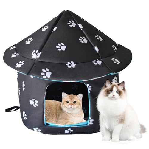 MUYG Katzenbett für streunende Katzen, wetterfest, faltbar, warm, wilde Haustierhöhle für draußen, isoliert, wasserdicht, dick, Katzenzelt, Betten, Unterschlupf, Zuhause, Innenbereich, MUYG Katzenbett für streunende Katzen, wetterfest, faltbar, warm, wilde Haustierhöhle für draußen, isoliert, wasserdicht, dick, Katzenzelt, Betten, Unterschlupf, Zuhause, Innenbereich, von MUYG