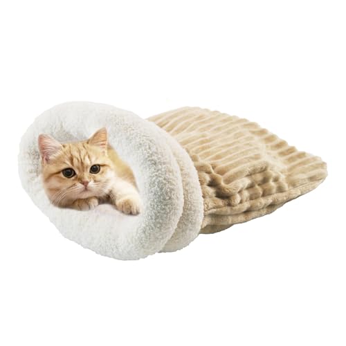 MUYG Katzensack-Schlafsack, groß, weicher Plüsch, gemütlich, warm, Katzenhöhlenbett, Katzenschlafsack für Innenkatzen, bequemer Winter-Katzen-Kuschelsack für Katzen, Kätzchen, Kaninchen, MUYG Katzensack-Schlafsack, groß, weicher Plüsch, gemütlich, warm, Katzenhöhlenbett, Katzenschlafsack für Innenkatzen, bequemer Winter-Katzen-Kuschelsack für Katzen, Kätzchen, Kaninchen, von MUYG
