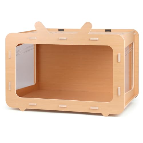 MUYIRTED Sichtbare Hamsterkäfig Holz Kleintierlebensräume, Transparenter Nagerkäfig Mit Deckel, Spielhaus Für Zwerghamster, Meerschweinchen, Terrarium Für Syrischen Hamster - 80x51.5x50cm MUYIRTED Sichtbare Hamsterkäfig Holz Kleintierlebensräume, Transparenter Nagerkäfig Mit Deckel, Spielhaus Für Zwerghamster, Meerschweinchen, Terrarium Für Syrischen Hamster - 80x51.5x50cm von MUYIRTED