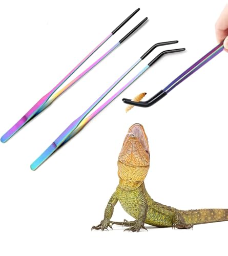 MUYYIKA Axolotl Edelstahl-Futterzange für Reptilien, mit Gummispitze, 26,7 cm, gerade und gebogene Pinzette für Aquarium, ideales Bartagamen, Schlangenbecken, Aquariumzubehör, 2 Stück MUYYIKA Axolotl Edelstahl-Futterzange für Reptilien, mit Gummispitze, 26,7 cm, gerade und gebogene Pinzette für Aquarium, ideales Bartagamen, Schlangenbecken, Aquariumzubehör, 2 Stück von MUYYIKA