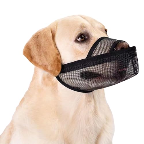 MUYYIKA Maulkorb für Hunde Weicher Netzmaulkorb für Kleine, Nylon-Mesh Mittelgroße und Große Hunde Zum Auffangen von Beißen Lecken und Kauen Ermöglicht Hecheln und Trinken MUYYIKA Maulkorb für Hunde Weicher Netzmaulkorb für Kleine, Nylon-Mesh Mittelgroße und Große Hunde Zum Auffangen von Beißen Lecken und Kauen Ermöglicht Hecheln und Trinken von MUYYIKA