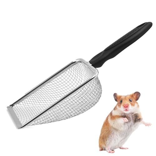 Hamster-Sandbadschaufel, Reptilien-Netz, Kotschaufel, Sandbadschaufel, Filternetz, feine Löcher, Sandbadschaufel, Netz, Metallsubstratschaufel, Edelstahl, Streureiniger, Eckschaufel für Haustierkot Hamster-Sandbadschaufel, Reptilien-Netz, Kotschaufel, Sandbadschaufel, Filternetz, feine Löcher, Sandbadschaufel, Netz, Metallsubstratschaufel, Edelstahl, Streureiniger, Eckschaufel für Haustierkot von MVPACKEEY