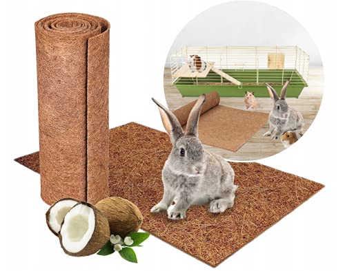 Nager-Teppich aus 100% Kokosfasern 100 x 200 cm / 7mm, Nagermatte geeignet als Käfig Bodenbedeckung für Kaninchen, Meerschweinchen, Hamster, Degus, Ratten und andere Nagetiere - Nagerteppich von MW.Shop.24