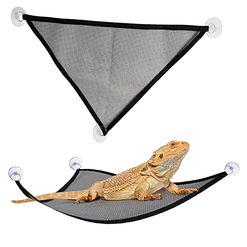 TUKEVA 2 Stück Eidechse Geckos Reptilien bartagamen Zubehör Netz hängend Bett Spielzeug Mesh Reptile Hängematten Mesh Lizard Hängematte, für Reptilien wie Eidechsen, Schlangen, Geckos von TUKEVA