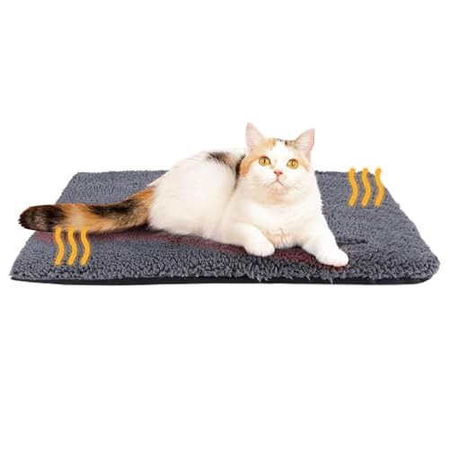 MWZBTG Heizkissen für Katzen, Thermo-Heizmatte für Hunde - Selbsterhitzendes Wärmekissen für Haustierkatze - Haustierbedarf, rutschfestes Haustier-Heizkissen für Böden, Haustierbetten und Katzenhäuser MWZBTG Heizkissen für Katzen, Thermo-Heizmatte für Hunde - Selbsterhitzendes Wärmekissen für Haustierkatze - Haustierbedarf, rutschfestes Haustier-Heizkissen für Böden, Haustierbetten und Katzenhäuser von MWZBTG