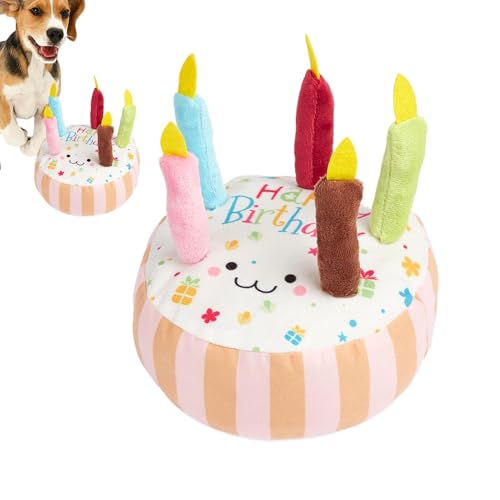 MWZBTG Hundeplüschspielzeug Quietscher,Plüschquietschendes Hundespielzeug, Kauspielzeug zum Zahnen in Form Einer Geburtstagstorte, Interaktives Spielzeug für kleine und mittelgroße Hunde, Spielzeug MWZBTG Hundeplüschspielzeug Quietscher,Plüschquietschendes Hundespielzeug, Kauspielzeug zum Zahnen in Form Einer Geburtstagstorte, Interaktives Spielzeug für kleine und mittelgroße Hunde, Spielzeug von MWZBTG