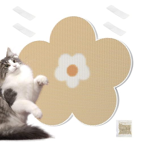 MWZBTG Katzenkratzer, Katzenkratzer für Wand,Scratch Teppich Teppich für Katze - Kätzchenkratzer, Blumenform Haustierkratzer für Möbelschutz von MWZBTG
