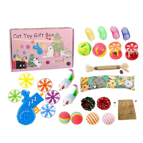 MWZBTG Katzenspielzeug Set | Spielzeug Für Hauskatzen,Für Innenbereich Interaktives Spiel Zur Zahnpflege Bewegung Gegen Langeweile Kleine Rassen MWZBTG Katzenspielzeug Set | Spielzeug Für Hauskatzen,Für Innenbereich Interaktives Spiel Zur Zahnpflege Bewegung Gegen Langeweile Kleine Rassen von MWZBTG