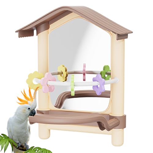 MWZBTG Vogel Sitzstangen Für Käfig,Spielzeug Mit Spiegel Für Vögel | Haustierzubehör Für Drinnen Draußen Garten Fenster Balkone Kakadus MWZBTG Vogel Sitzstangen Für Käfig,Spielzeug Mit Spiegel Für Vögel | Haustierzubehör Für Drinnen Draußen Garten Fenster Balkone Kakadus von MWZBTG