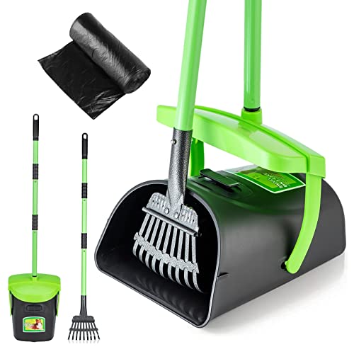 MXF Pooper Scooper Swivel Bin & Rake Kit mit 20 Kotbeuteln, 93 cm langer Griff, verstellbar, tragbar, nicht zerbrechlich, Hundekotschaufel für große, mittelgroße und kleine Hunde, Hof, Hundehütte MXF Pooper Scooper Swivel Bin & Rake Kit mit 20 Kotbeuteln, 93 cm langer Griff, verstellbar, tragbar, nicht zerbrechlich, Hundekotschaufel für große, mittelgroße und kleine Hunde, Hof, Hundehütte von MXF