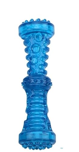 MXGRAPHIC Beständiges, bissfestes Haustierspielzeug, Zahnbürstenknochen, Robustes Hundespielzeug, interaktives Welpenspiel, Spielzeug, Hundeknochen, Kaugummi for Welpen(Blue-Large) von MXGRAPHIC