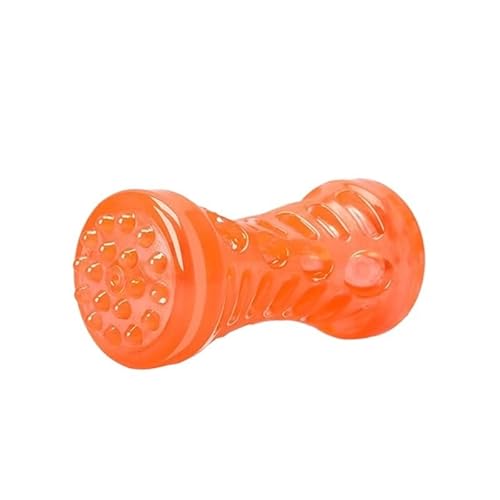 MXGRAPHIC Beständiges, bissfestes Haustierspielzeug, Zahnbürstenknochen, Robustes Hundespielzeug, interaktives Welpenspiel, Spielzeug, Hundeknochen, Kaugummi for Welpen(Orange-small) von MXGRAPHIC