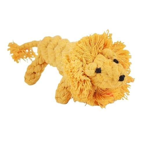 MXGRAPHIC Hundeseilspielzeug, Cartoon-Tier, Hundekauspielzeug for kleine und große Hunde, Molarenreinigungsspielzeug, Bissfestigkeit, Welpenbedarf(Lion) von MXGRAPHIC