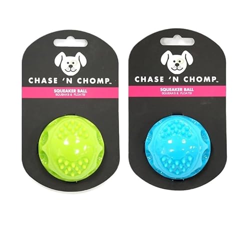 MXGRAPHIC Hundespielzeug, Quietschender Hüpfball, Langlebig, Schwimmfähig, Federnd, Haustierspielzeug, Quietschender Ball, Bissfest, for Kleine Bis Große Hunde(2 small G B) von MXGRAPHIC