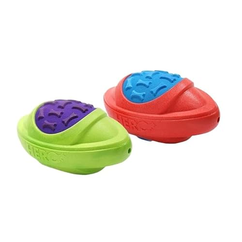 MXGRAPHIC Hundespielzeug Fußball for Hunde, schwimmfähig, quietschend, hart und fest, Passform for Werfen im Freien, geeignet for mittelgroße bis große Hunde(2 small Size G R) von MXGRAPHIC