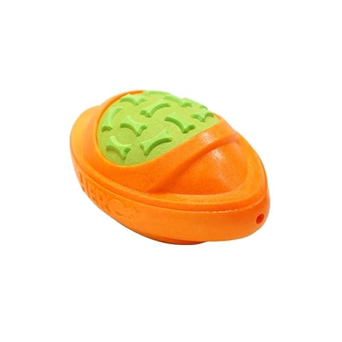 MXGRAPHIC Hundespielzeug Fußball for Hunde, schwimmfähig, quietschend, hart und fest, Passform for Werfen im Freien, geeignet for mittelgroße bis große Hunde(S - Orange Ball) von MXGRAPHIC