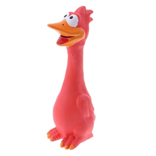 MXGRAPHIC Kauspielzeug for Hunde aus Latex, schreiendes Huhn, Squeeze-Sound-Spielzeug, Dekompressionswerkzeug for Hunde, Quietsch-Entlüftungs-Huhn, interaktives Haustierspielzeug(1) von MXGRAPHIC