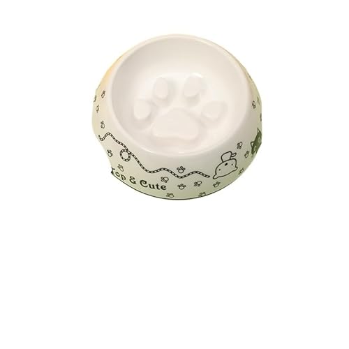 MXGRAPHIC Näpfe for langsames Fressen, umkippsicher, erstickungssicher, rutschfest, spezieller Napf for Hunde wie Bichon Frise, Corgi, Teddy und Französische Bulldogge(White pet,S) von MXGRAPHIC