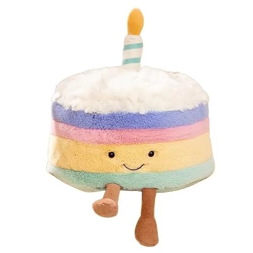 MXGRAPHIC Niedliche Cartoon-Regenbogen-Kuchenpuppe, kreatives Geburtstagsgeschenk, Plüschtier, Mädchen-Kuchenpuppe, Ornament, quietschendes Hundespielzeug MXGRAPHIC Niedliche Cartoon-Regenbogen-Kuchenpuppe, kreatives Geburtstagsgeschenk, Plüschtier, Mädchen-Kuchenpuppe, Ornament, quietschendes Hundespielzeug von MXGRAPHIC