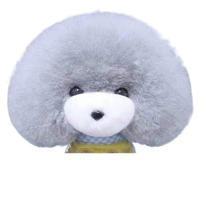 MXGRAPHIC Simuliertes Kopfhaar for Haustiere, Gefälschtes Hundekopfmodell, Übung for Schneiden Von Hundehaaren, Hundekörperperücke, Tierpflege, Trimmen(Gray Hair headmodel) von MXGRAPHIC