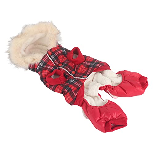 Haustier-Winterkleidung, Gepolsterter Fleece-Mantel mit Kapuze FüR Mittelgroße Hunde (L) von MXGZ