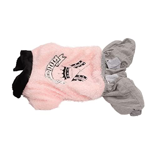 MXGZ Hundeanzug FüR Kaltes Wetter Winterhundekleidung Rundhals 4 Pfoten Dick Winddicht SüßEs Spleißen Design FüR Große Hunde (4XL) von MXGZ