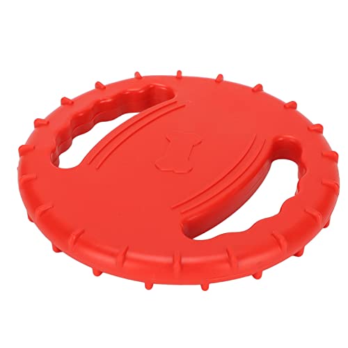 MXGZ Hundetrainings-Frisbee Stressabbau Flexibles Leichtes Hundefrisbee Quietschendes TPR-Spielzeug FüR Draußen (Rot) von MXGZ