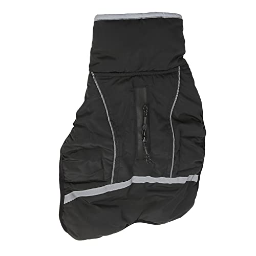 MXGZ Winter-Haustierkleidung, wasserdichte Baumwoll-Hundejacke, Reflektierend, SchöN, Schwarz, FüR Mittelgroße Hunde (S) von MXGZ