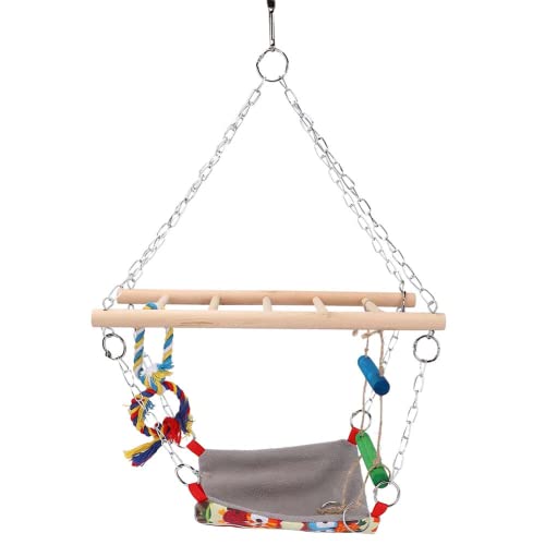 Swing Leiter Toy, Hamster Swing Toy Multifunktionaler Kletterprofi für Papageien für Vögel von MXGZ