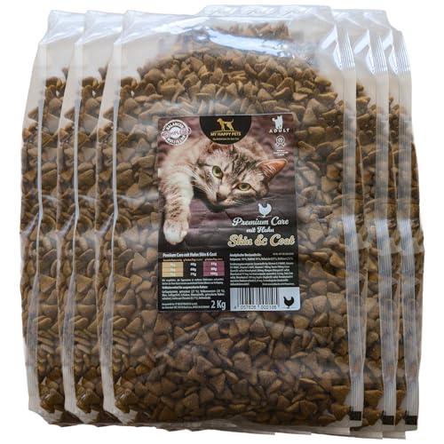 MY HAPPY PETS Katzenfutter Premium Care mit Huhn Skin & Coat 5 x 2 kg von MY HAPPY PETS