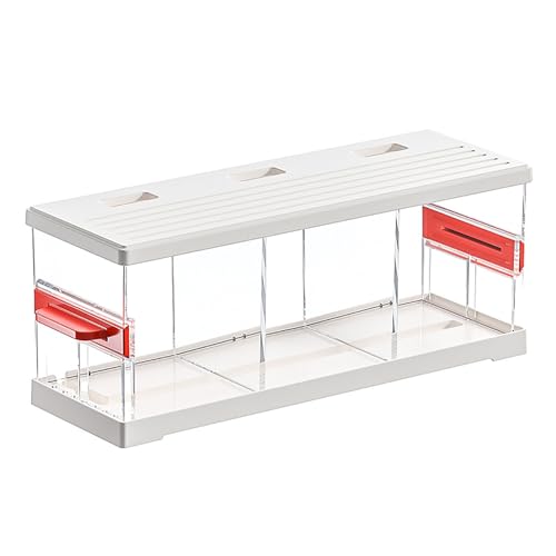 Acryl-Mini-Aquarium, Garnelen Aufzuchtbecken,Mini-Aquarium,Brutkasten Stapelbarer Würfelbehälter(White,Single Layer) von MYBSXKEOZ