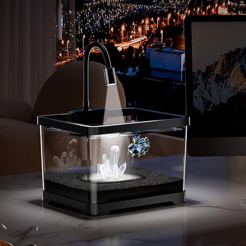 Aquarium Komplett Set, Aquarium Starter Kits Fischtank Tropenfischaquarium,Desktop-Mini-Aquarium Aquarium Komplett Set, Aquarium Starter Kits Fischtank Tropenfischaquarium,Desktop-Mini-Aquarium von MYBSXKEOZ
