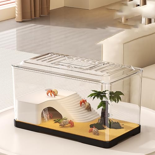 ﻿ Kleiner Schildkrötentank Mit Filter Und Licht, Schildkrötengehege Starterkäfige, Schildkrötenaquarium Mit Plattform, Bodenentwässerung, Multifunktionsbereich Für Kleine Reptilien(M) von MYBSXKEOZ