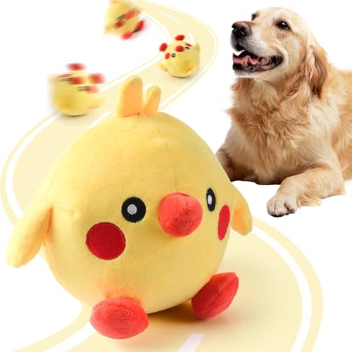 Interaktive Hundespielzeug, Sprechendes Tier Plüschtier für Hund, Ausgestattet mit Bounce- und Gesangsfunktionen, USB Wiederaufladbare Waschbare Cartoon Plüsch für große Mittlere und Kleine Hunde Interaktive Hundespielzeug, Sprechendes Tier Plüschtier für Hund, Ausgestattet mit Bounce- und Gesangsfunktionen, USB Wiederaufladbare Waschbare Cartoon Plüsch für große Mittlere und Kleine Hunde von MYDOVA