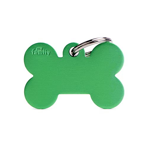 MYFAMILY Plakette Großer Knochen Alluminium Grün Platte Hund kostenlosen Gravur MYFAMILY Plakette Großer Knochen Alluminium Grün Platte Hund kostenlosen Gravur von My Family