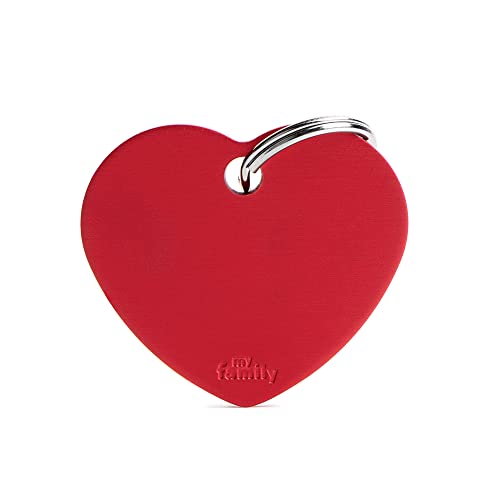 MYFAMILY Plakette Großes Herz Alluminium Rot Platte Hund kostenlosen Gravur MYFAMILY Plakette Großes Herz Alluminium Rot Platte Hund kostenlosen Gravur von My Family