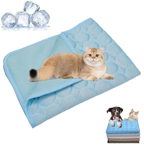 MYIHUIHUI Kittra Kühlmatte for Katzen, 3-Schicht-System, sofortige Kühlung. Schützen Sie Ihre Katze mit Kittra vor der Gefahr Stiller Hitze.(1pcs-e,L) von MYIHUIHUI