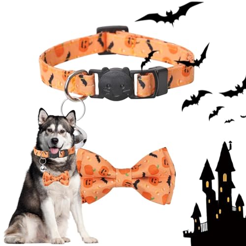 Fliege Halsband für Hunde – Katzen verstellbare Glockenhalsbänder für Halloween – Outdoor Haustiere Dekor Produkte für Reisen, Fotografie, Zuhause, Spazierengehen, Hochzeit von MYJIO