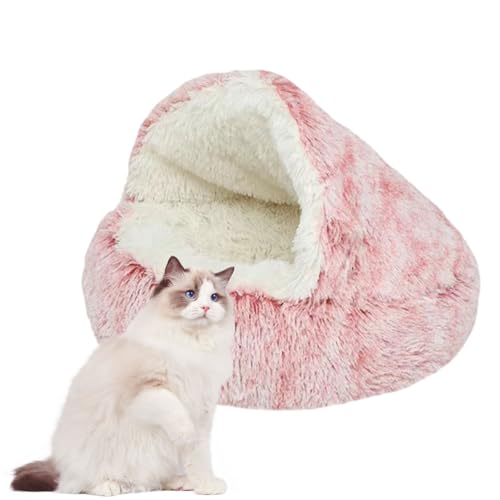 Gemütliches Katzenbett – Katzenhaus, abnehmbar, waschbar, runde Betten für kleine, mittelgroße Haustiere, rutschfestes Kunstfell, flauschiges Bett für verbesserten Schlaf Gemütliches Katzenbett – Katzenhaus, abnehmbar, waschbar, runde Betten für kleine, mittelgroße Haustiere, rutschfestes Kunstfell, flauschiges Bett für verbesserten Schlaf von MYJIO
