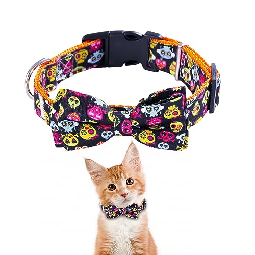 Halloween Hundehalsband,Hundehalsband für große Hunde mit süßer Fliege | Glocke und Haustierhalsband für Halloween-Kostüme, verstellbare Halsbänder für kleine, mittelgroße und große Hunde Halloween Hundehalsband,Hundehalsband für große Hunde mit süßer Fliege | Glocke und Haustierhalsband für Halloween-Kostüme, verstellbare Halsbänder für kleine, mittelgroße und große Hunde von MYJIO