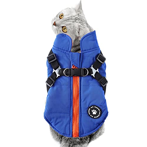 Haustier Warme Jacke, Gemütlich Wasserdicht Winddicht Reversible Winter Hundejacke, Hundemantel Geschirr Winter Warme Weste Jacke Wasserdichte Baumwolle Kostü Qincu-ca von MYJIO