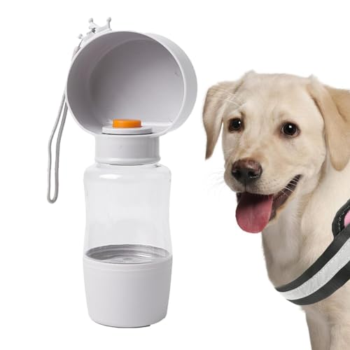 Hunde-Wasserflasche, 400 ml, tragbare Flaschennapf für Outdoor-Hundefutterspender – Hundefütterungszubehör zum Wandern, Reisen, Camping, Spazierengehen, Picknick von MYJIO