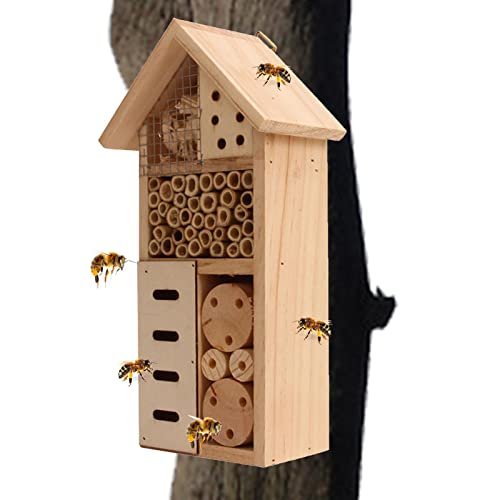 Insektenhaus - Garden Hanging Habitat Natural Mason Bee Box - Hängendes Insektenhotel für Bienen, Schmetterlinge, Marienkäfer, nützlichen Lebensraum für Insekten, Hotelgarten für Insekten Greatideal von MYJIO