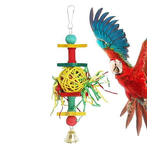 Kauspielzeug Papageien | Einfache Installation Papageienspielzeug für Käfige | Kletter- und Erkundungsspielzeug für kleine Vögel für Hühner, Nymphensittiche, Hamster, Rennmäuse und Sittiche von MYJIO