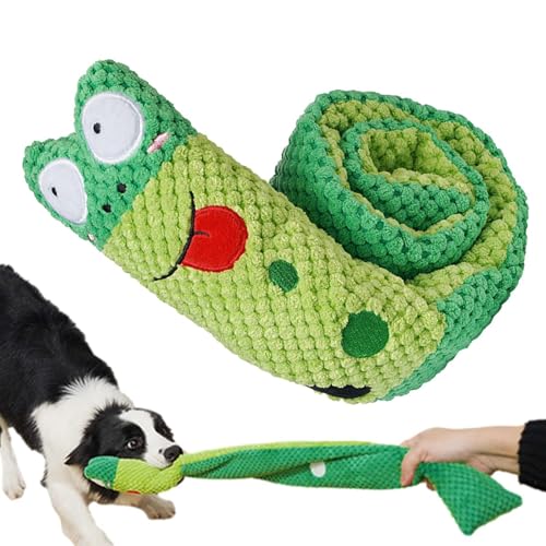 MYJIO AUTOECHO Schnüffelspielzeug für Hunde, Schneckenschnüffelspielzeug aus Plüsch,Niedliches Hundespielzeug in Schneckenform - Quietschendes Crinkle-Kau-Plüsch-Schnupftabakspielzeug für Hunde, von MYJIO