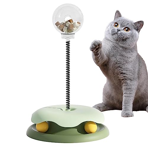 MYJIO Interaktives Katzenfutterspielzeug - Transparentes Leckerli-Spenderspielzeug für Katzen | Stabiles Futterspielzeug für Katzen, Abnehmbarer, um 360 Grad schüttelbarer, auslaufender Greatideal von MYJIO