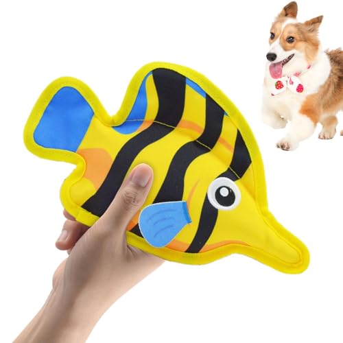 MYJIO Kauspielzeug für Welpen - Kauspielzeug für Hunde, Beißspielzeug - Langlebiges Hundespielzeug zum Zahnen von Welpen, Fischspielzeug aus Segeltuch für Training und Unterhaltung, Haustierspielzeug von MYJIO